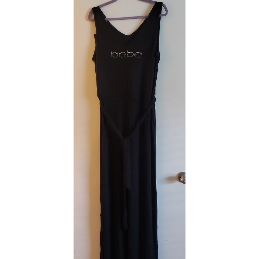 Bebe Logo V-neck Jumpsuit
